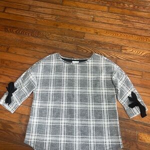 Charter Club Black and White Textured Knit